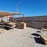 Core logging table and tripod for photos of core boxes